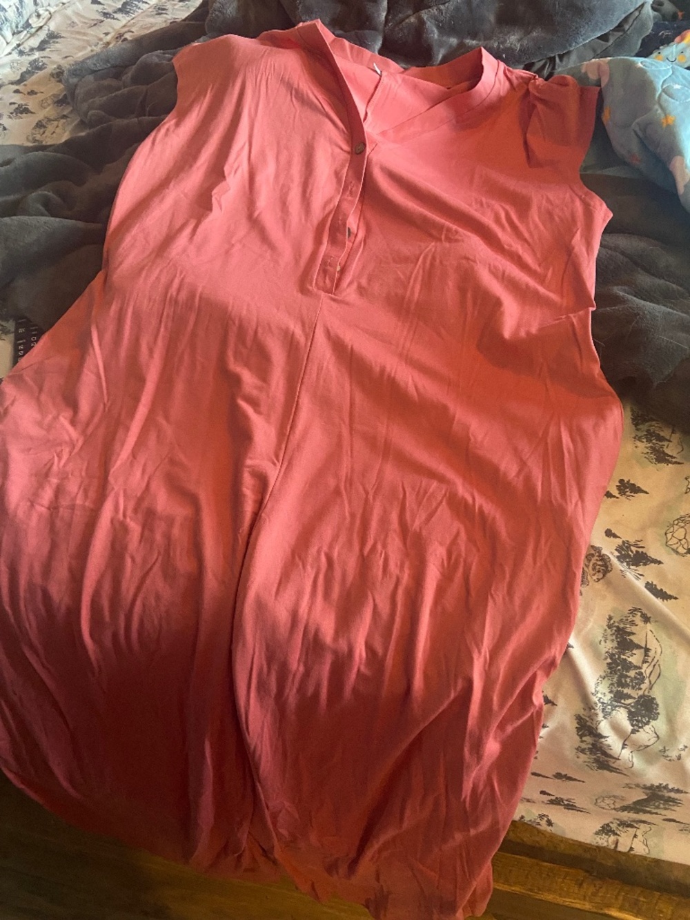 Coral one piece Romper